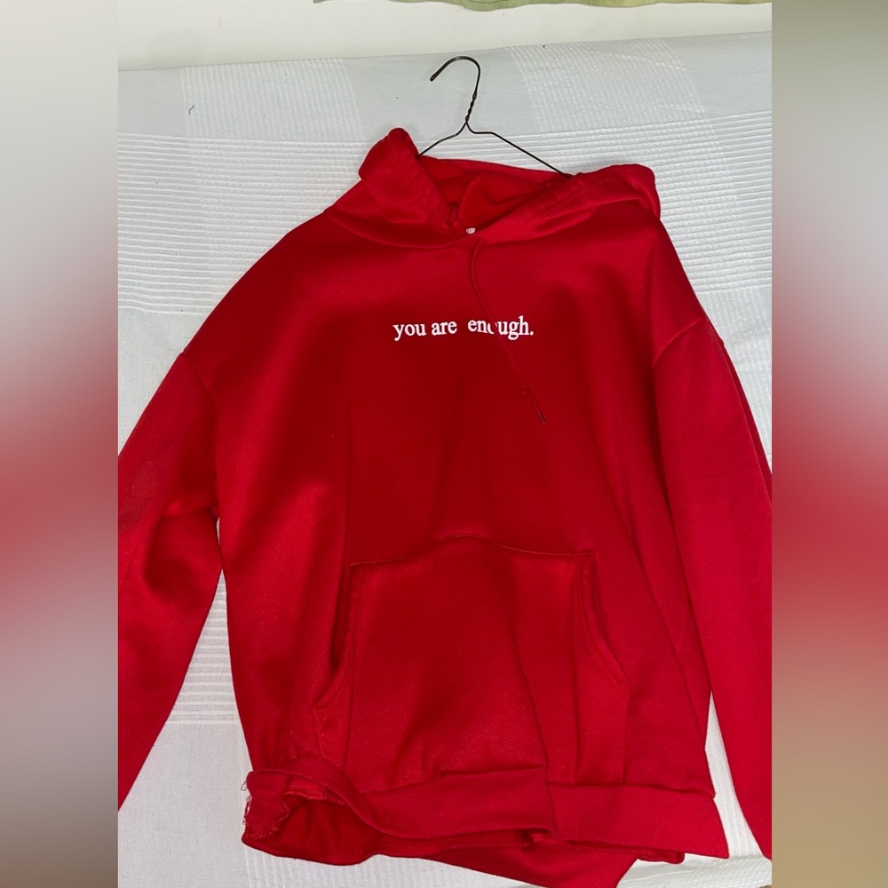 red hoodie